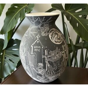 Mata Ortiz Pottery Day of the Dead Night Javier Martinez Cemetery Owl Mexico